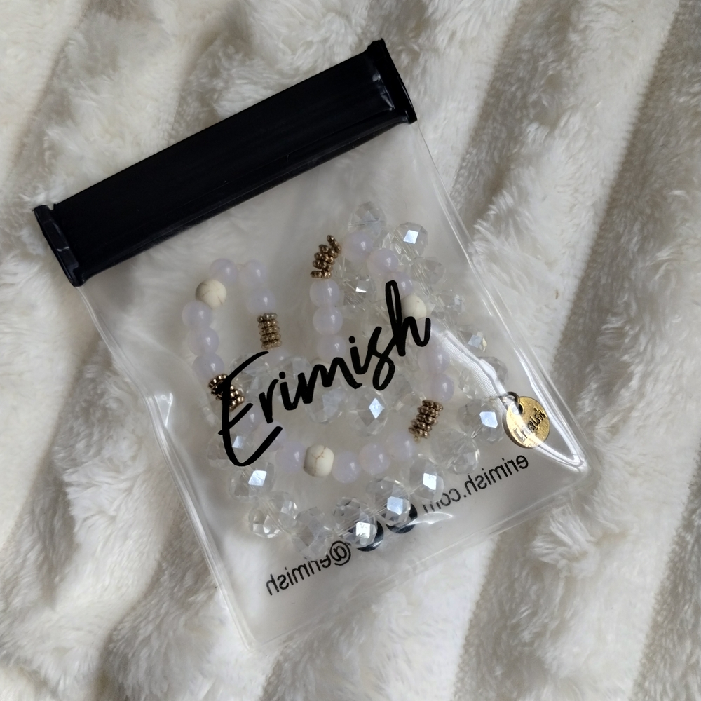 Erimish Crystal and Gold Bracelet Set